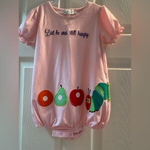 Pink Caterpillar Themed Baby Romper